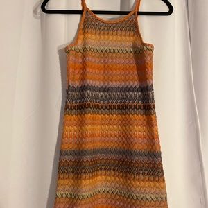 TopShop Multi-Color Crochet Mini Dress